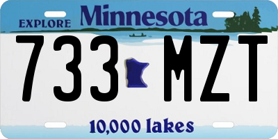 MN license plate 733MZT