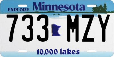 MN license plate 733MZY