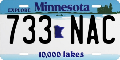 MN license plate 733NAC