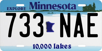 MN license plate 733NAE