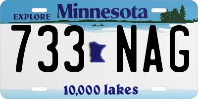 MN license plate 733NAG