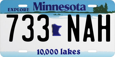MN license plate 733NAH