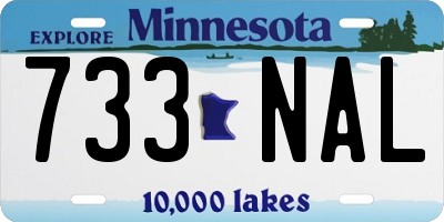 MN license plate 733NAL