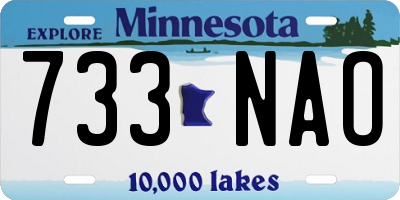 MN license plate 733NAO