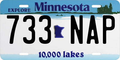MN license plate 733NAP