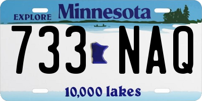 MN license plate 733NAQ