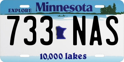 MN license plate 733NAS