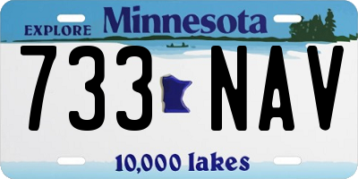 MN license plate 733NAV