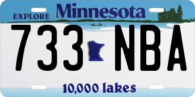 MN license plate 733NBA