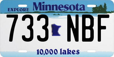 MN license plate 733NBF