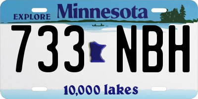 MN license plate 733NBH