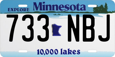 MN license plate 733NBJ