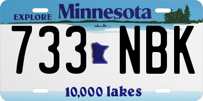 MN license plate 733NBK