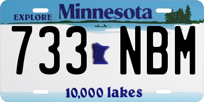 MN license plate 733NBM