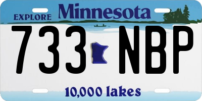 MN license plate 733NBP
