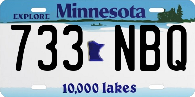 MN license plate 733NBQ