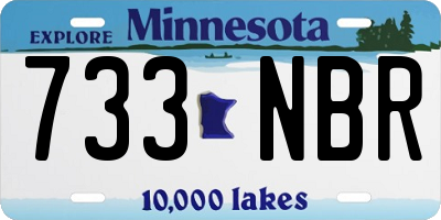 MN license plate 733NBR