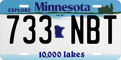MN license plate 733NBT