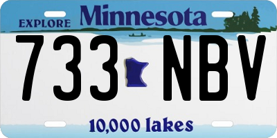 MN license plate 733NBV