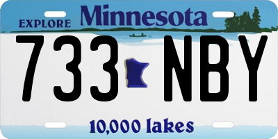 MN license plate 733NBY