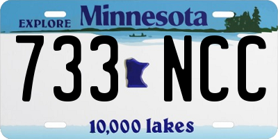 MN license plate 733NCC