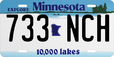 MN license plate 733NCH