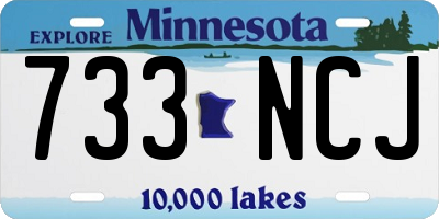 MN license plate 733NCJ