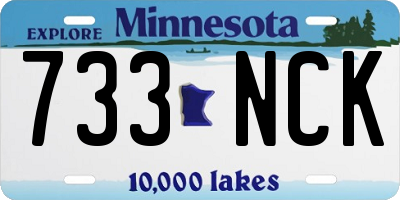 MN license plate 733NCK