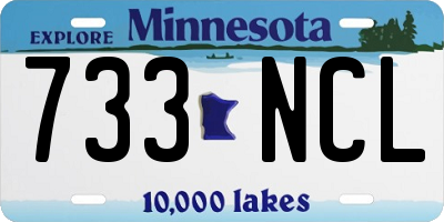 MN license plate 733NCL