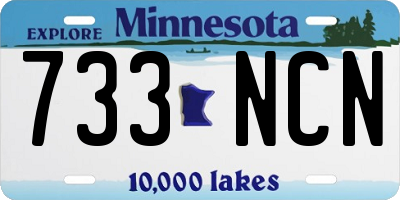 MN license plate 733NCN