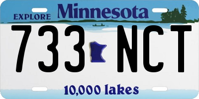 MN license plate 733NCT