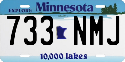 MN license plate 733NMJ
