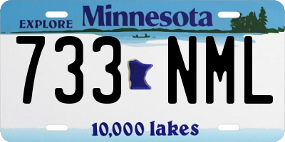 MN license plate 733NML