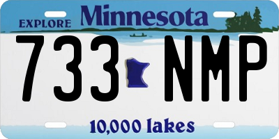 MN license plate 733NMP