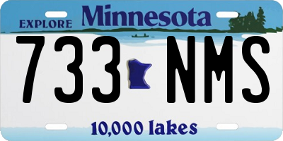 MN license plate 733NMS