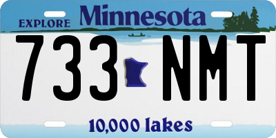 MN license plate 733NMT