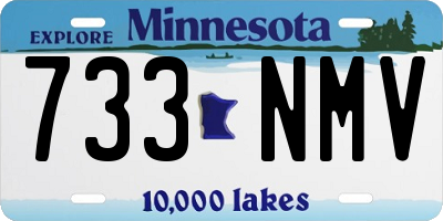 MN license plate 733NMV