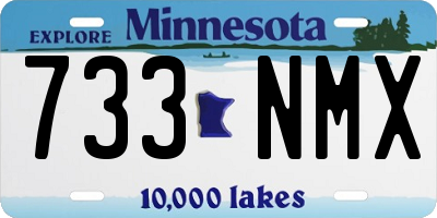 MN license plate 733NMX