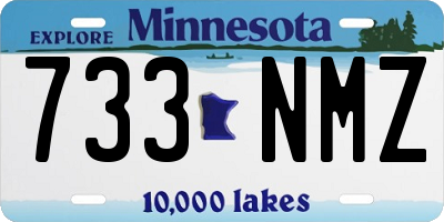 MN license plate 733NMZ