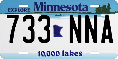 MN license plate 733NNA
