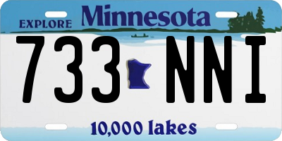 MN license plate 733NNI