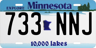 MN license plate 733NNJ