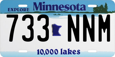 MN license plate 733NNM