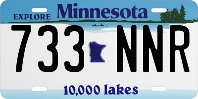 MN license plate 733NNR