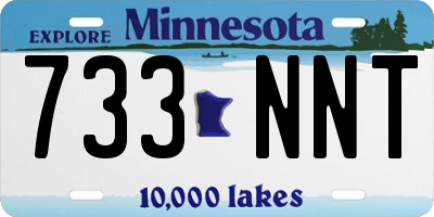 MN license plate 733NNT