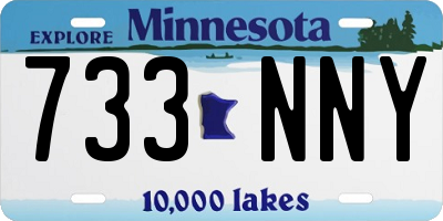 MN license plate 733NNY