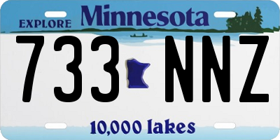 MN license plate 733NNZ