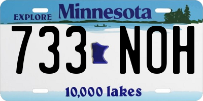 MN license plate 733NOH