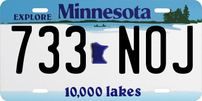 MN license plate 733NOJ