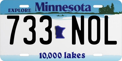 MN license plate 733NOL